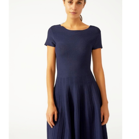 Emporio Armani Dresses & Skirts - Armani Fit & Flare Dress Knit Navy Blue 48
